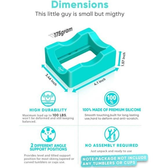 Small Silicone Cup Cradle with Built-in Slot for Crafting Tumblers - Picture 5 of 6